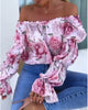 Lia | Colourfully Printed One-Shoulder Casual Top for Women