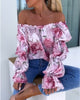 Lia | Colourfully Printed One-Shoulder Casual Top for Women