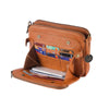 Cecilie | Shoulder bag and handbag made from three layers of leather - Brown