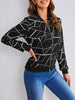 Evalaine™ | Geometric zip jacket for women - Black (almost sold out) / S