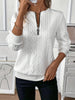 Carina™ | Stylish top with zip fastening - White / S