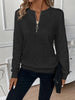 Carina™ | Stylish top with zip fastening - White / S
