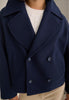 Selene™ - Classic short coat for women - Navy blue / XS