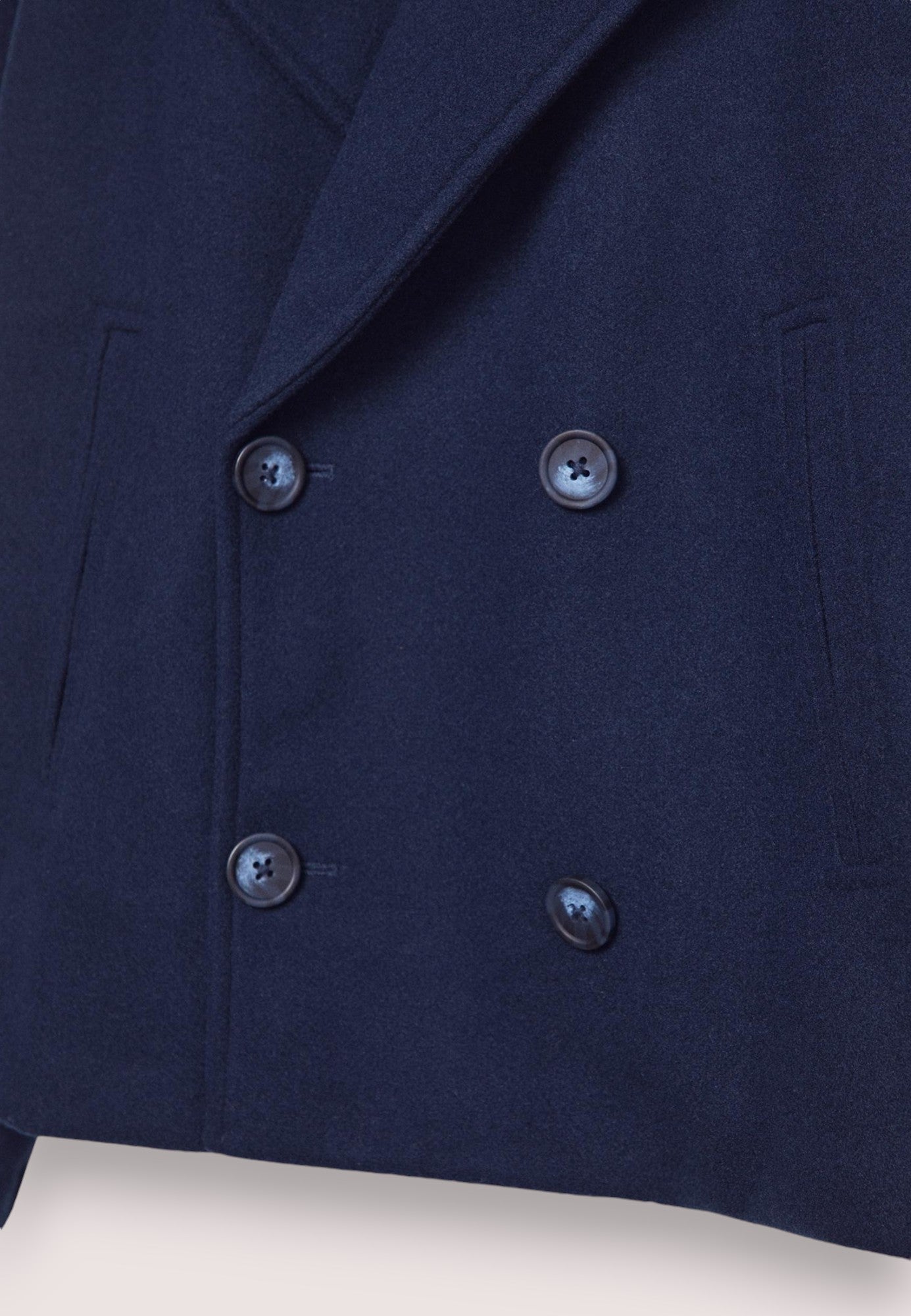 Selene™ - Classic short coat for women - Navy blue / XS
