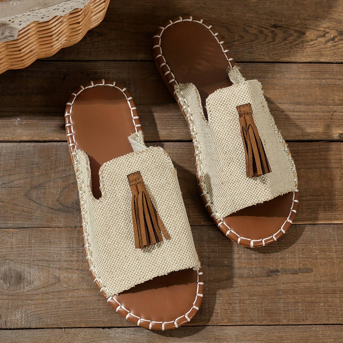 Priya | Fringe-Embellished Ethnic Flat Sandals