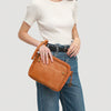 Cecilie | Shoulder bag and handbag made from three layers of leather - Brown