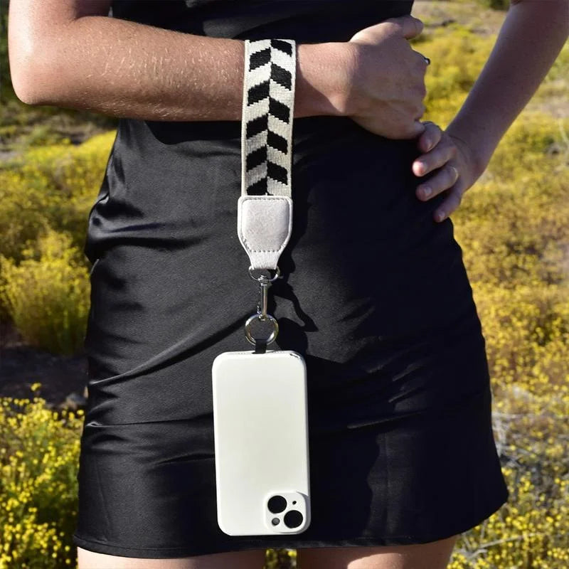 Mobile phone strap - Green/purple