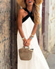 Mandie | Backless Dress with Cross-Design