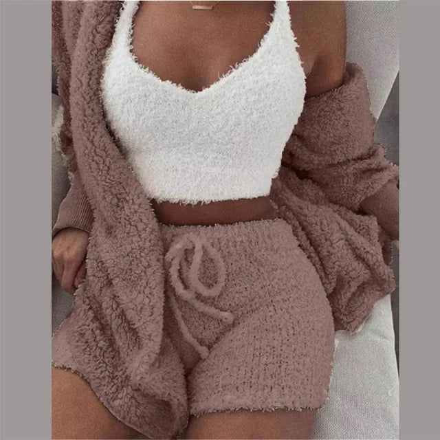 Aurora™ | Cozy Luxe Set - Apparel & Accessories - Brown / S
