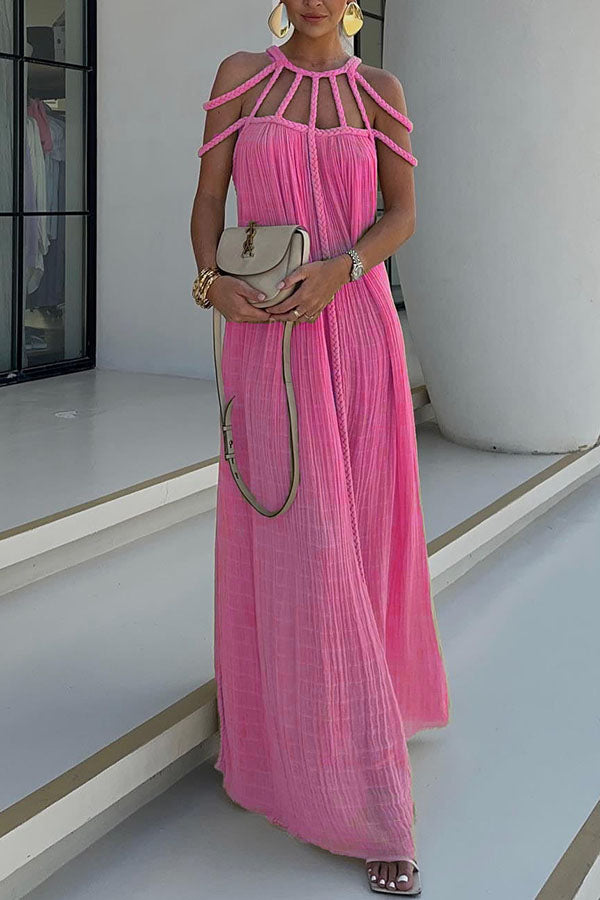 Heidi | Modern Maxi Dress with Draping and Braids