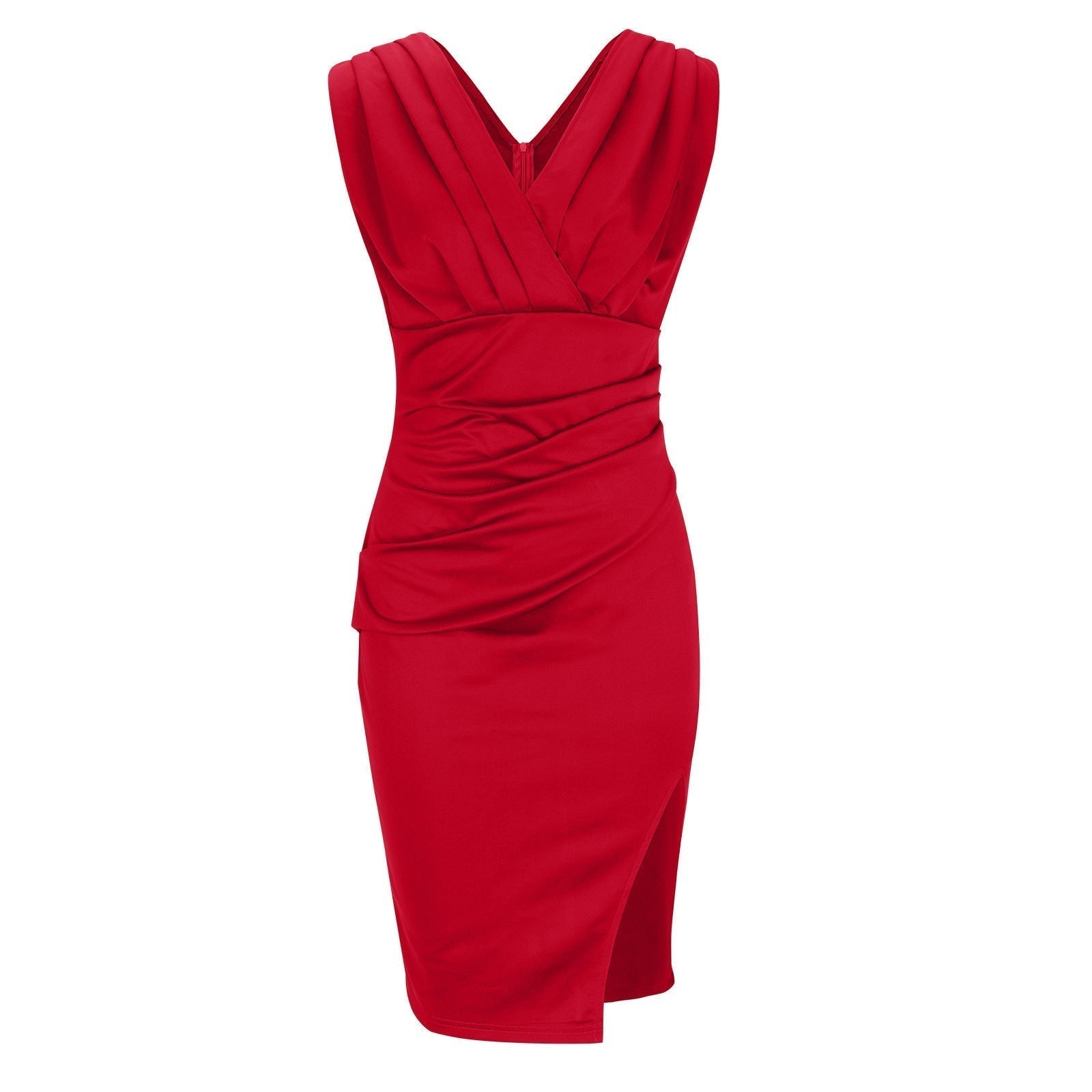 Bretta | Chic Dress with V-Neck and Sexy Side Slit