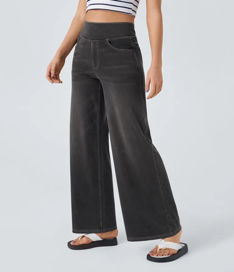 Mel™ | High-Waist Comfort Jeans | SALE! - Grey-blue denim / S