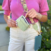 Mobile phone strap - Green/purple