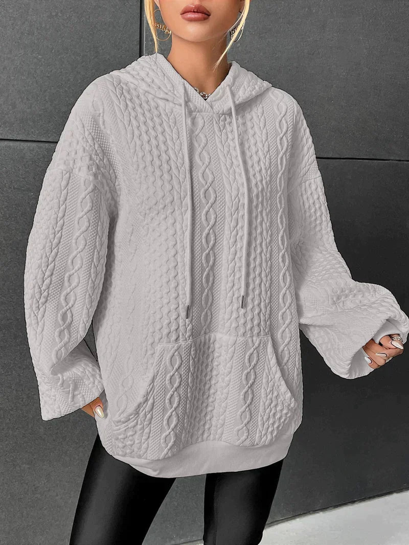 Malina™ | Cosy hoodie with drawstring - Grey / M