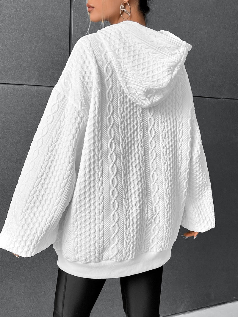 Malina™ | Cosy hoodie with drawstring - White / M