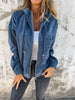 Lara | Comfort hooded jacket - Blue / S