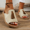 Priya | Fringe-Embellished Ethnic Flat Sandals