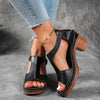 Zinia | Elegant T-Strap Wedge Sandals with Buckle