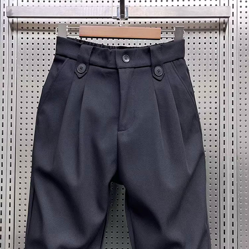 Fynn | Black pleated harem trousers - men pants - Black / M