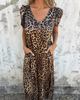 Alice | Elegant Leopard Print Jumpsuit with a V-neck