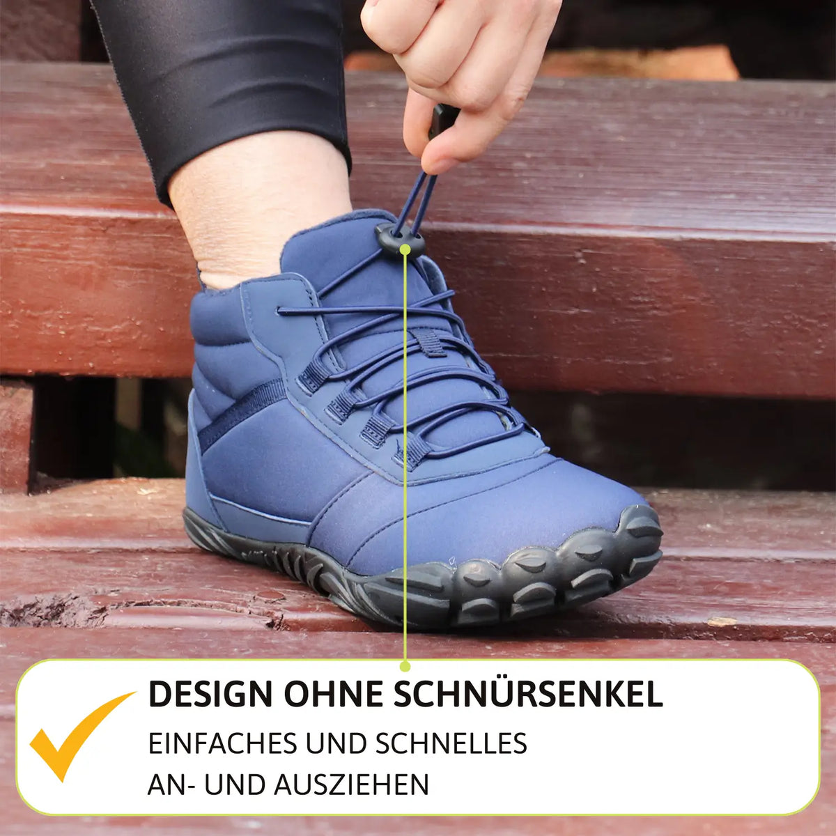 Glacier™ - Insulated winter barefoot shoes - Blue / 36