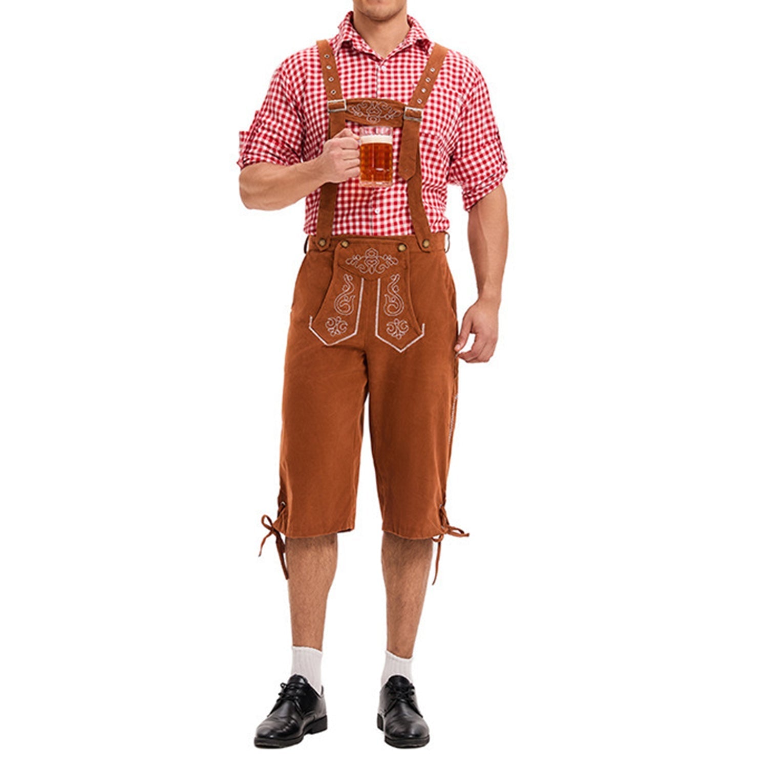 Fritz | German Oktoberfest suit for men - Dark brown / M