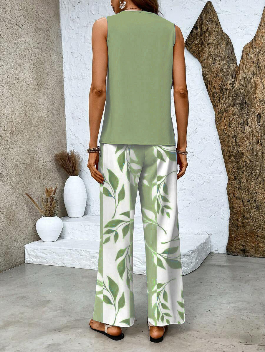 Ratchel | Fashionable Women's Set with Printed Top and Matching Pants