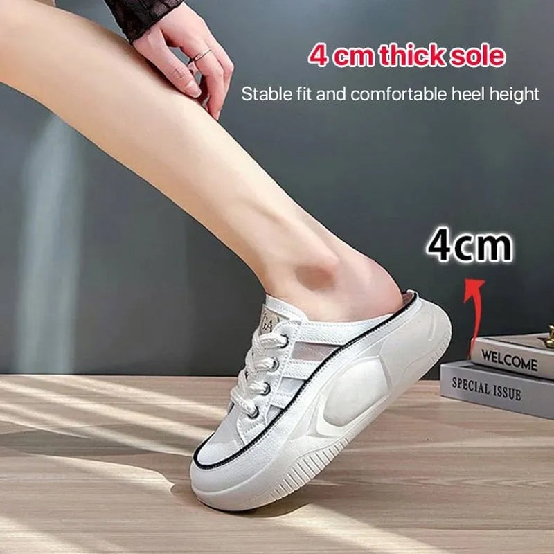 SnugFeet™ - Women's half slippers with closed toe area