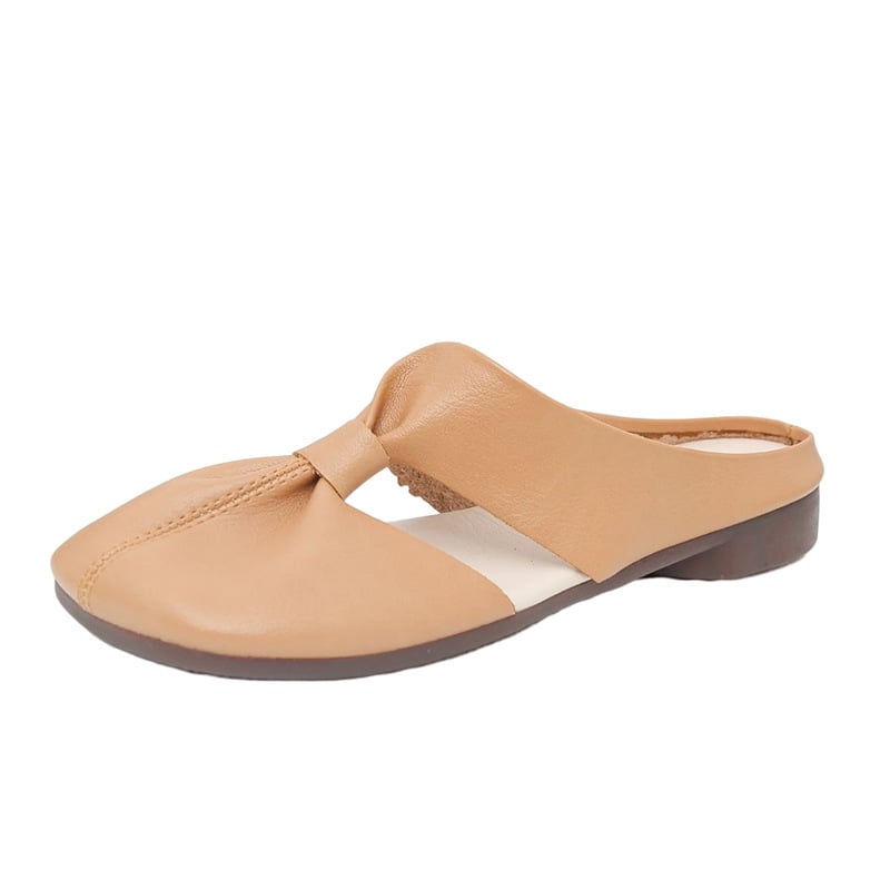 Kary | Women's Flat Mules with Bow and Knot