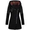 Katrine | Winter jacket - Black (with velvet hood) / S