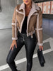 Marcelline™ - Elegant leather jacket with plush trim
