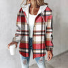 Lina™ | Chequered comfort hoodie - Red / S