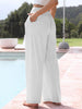 Trixie | Elegant linen trousers - White / S