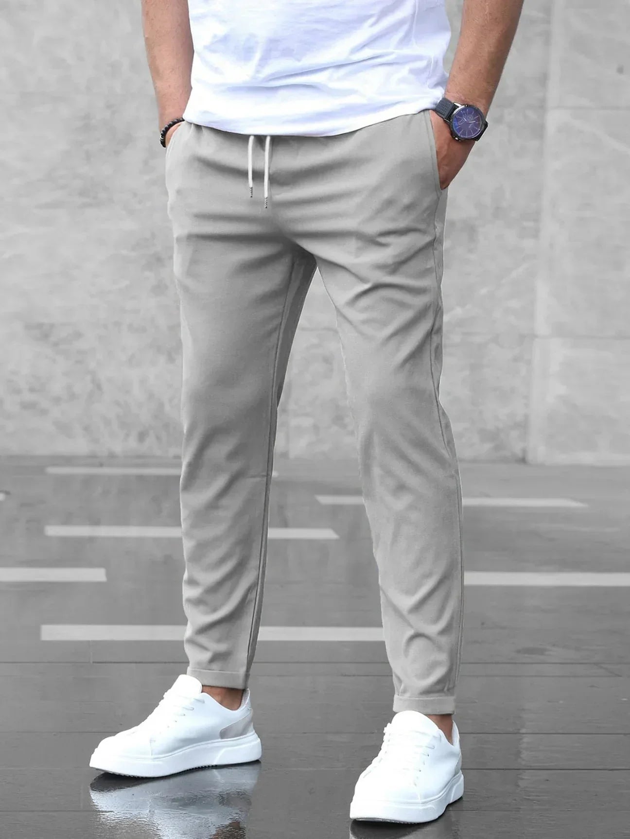Elian™ | Classic comfort trousers - Herrenhose - Grey / S