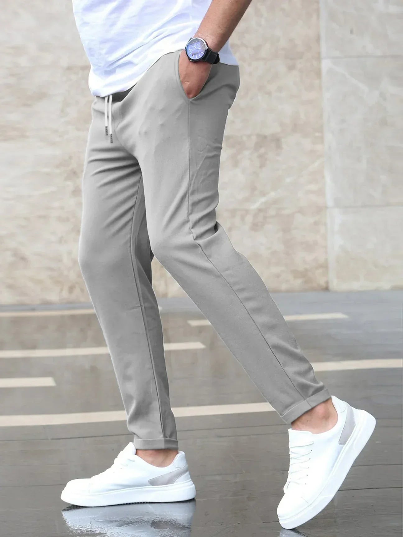 Elian™ | Classic comfort trousers - Herrenhose - Grey / S