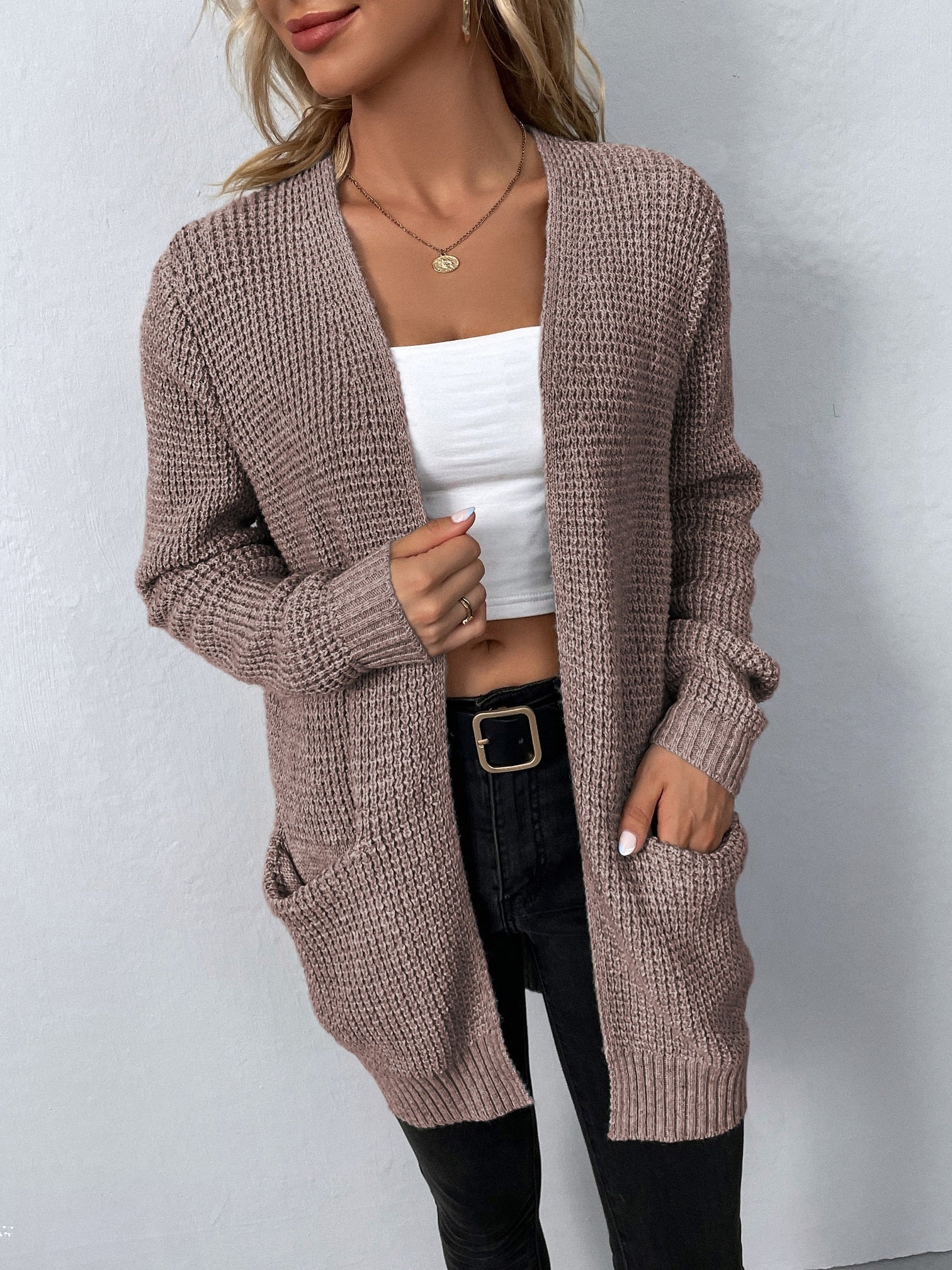 Malia™ - Stylish knitted jumper - Grey / S