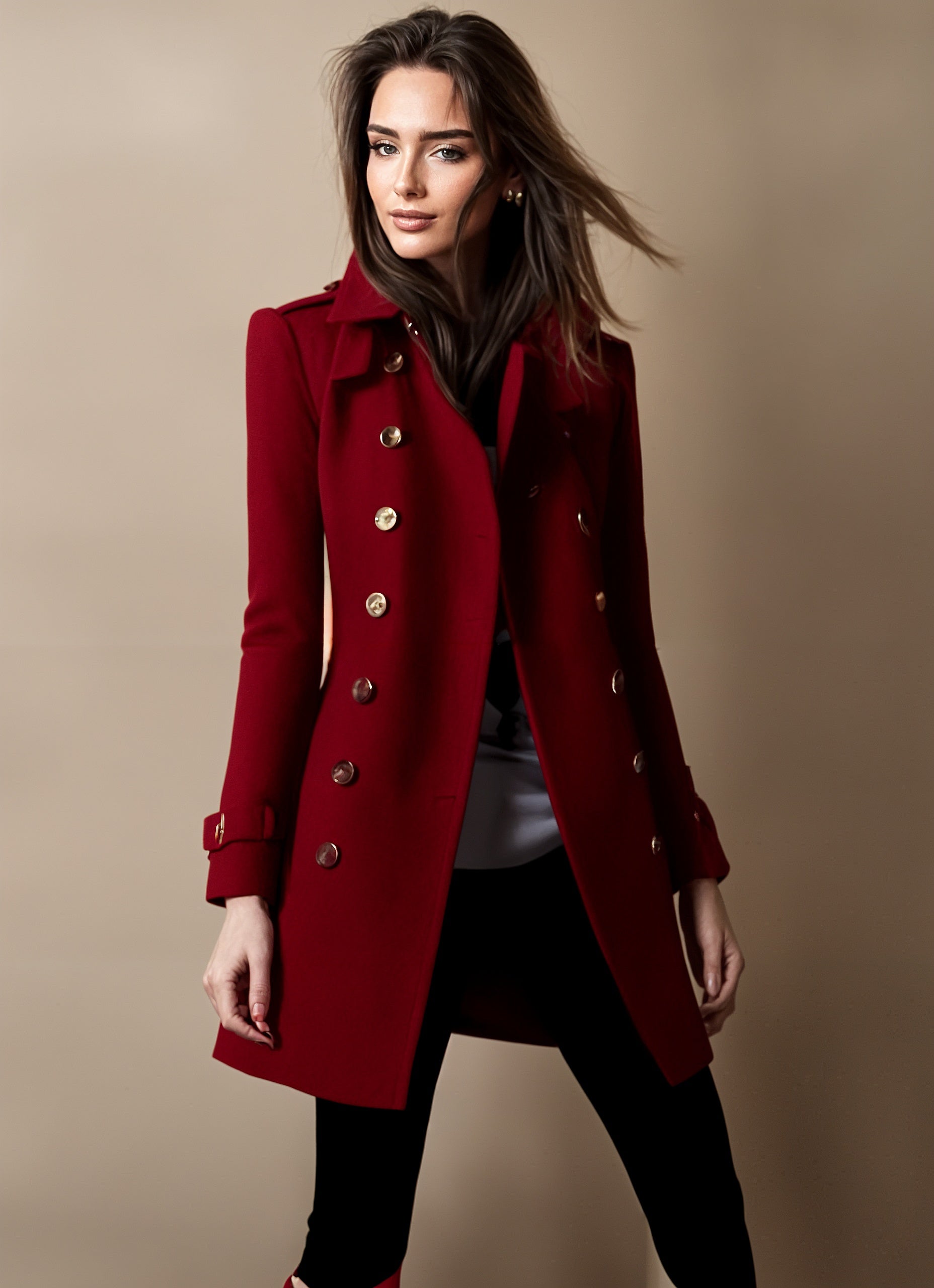 Nichole™ | Classic Chic Coat - Red / S