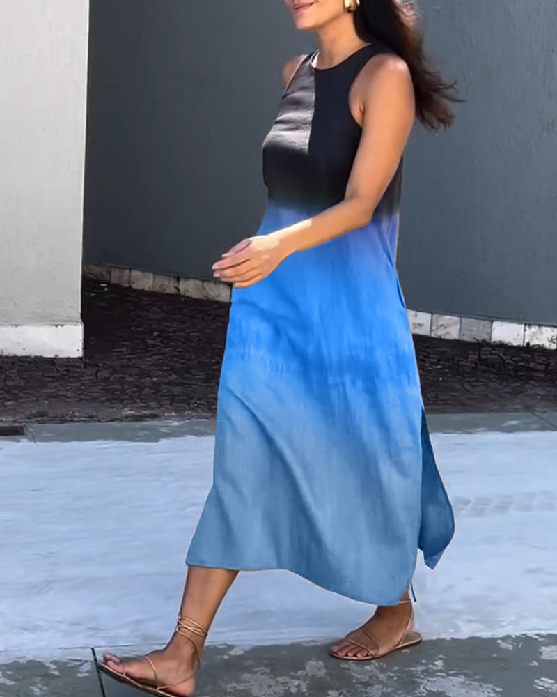 Tayla | Ombre Sleeveless Midi Dress