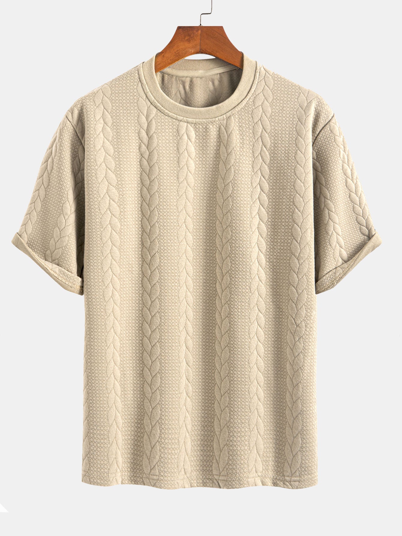 Rudy | Casual Relax Fit T-Shirt with Twist Jacquard Shorts
