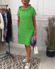 Nyla | Comfortable Short-Sleeved Casual Dress with Hood