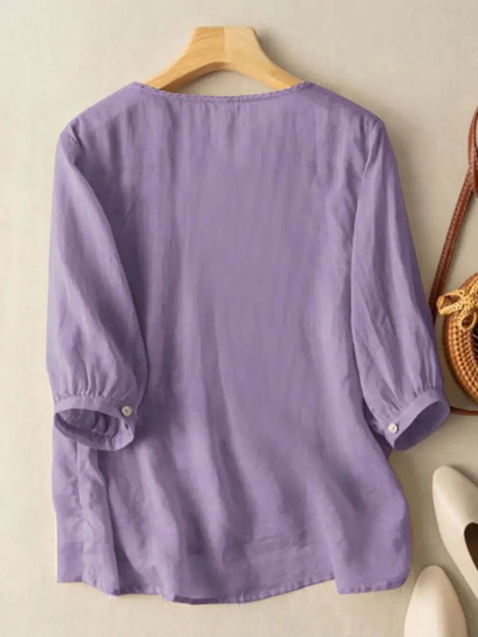 Constance | Stylish Blouse with Delicate Embroidery Details