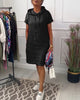 Nyla | Comfortable Short-Sleeved Casual Dress with Hood