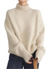 Vivien | Classic turtleneck jumper - Sweater - Beige / S