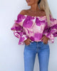 Lia | Colourfully Printed One-Shoulder Casual Top for Women