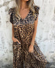 Alice | Elegant Leopard Print Jumpsuit with a V-neck