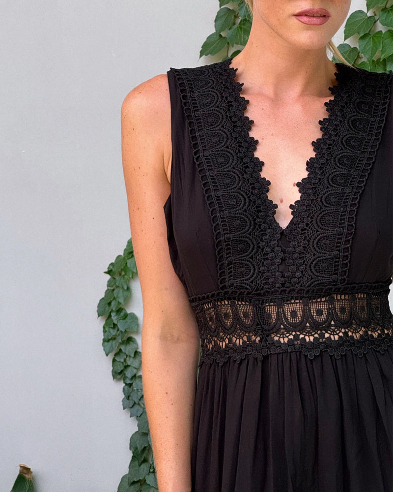 Daniela | Elegant Lace V-Neck Tank Dress