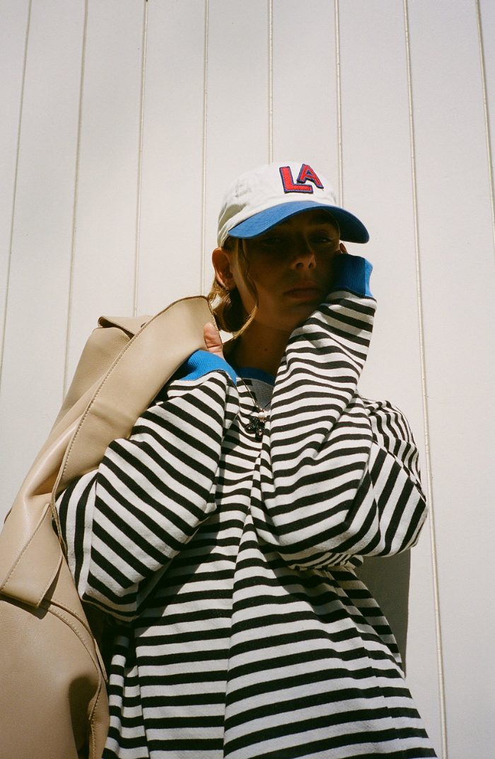 Luca | Oversized striped jumper - Blue &amp; Black / S