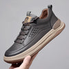 flexer™ | Orthopaedic leather sneakers - Brown / 35