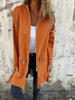 Ida | Round neck zip long sleeve leisure jacket - Orange / S