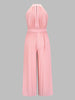 Elen | Pleated Jumpsuit with Halter Neck